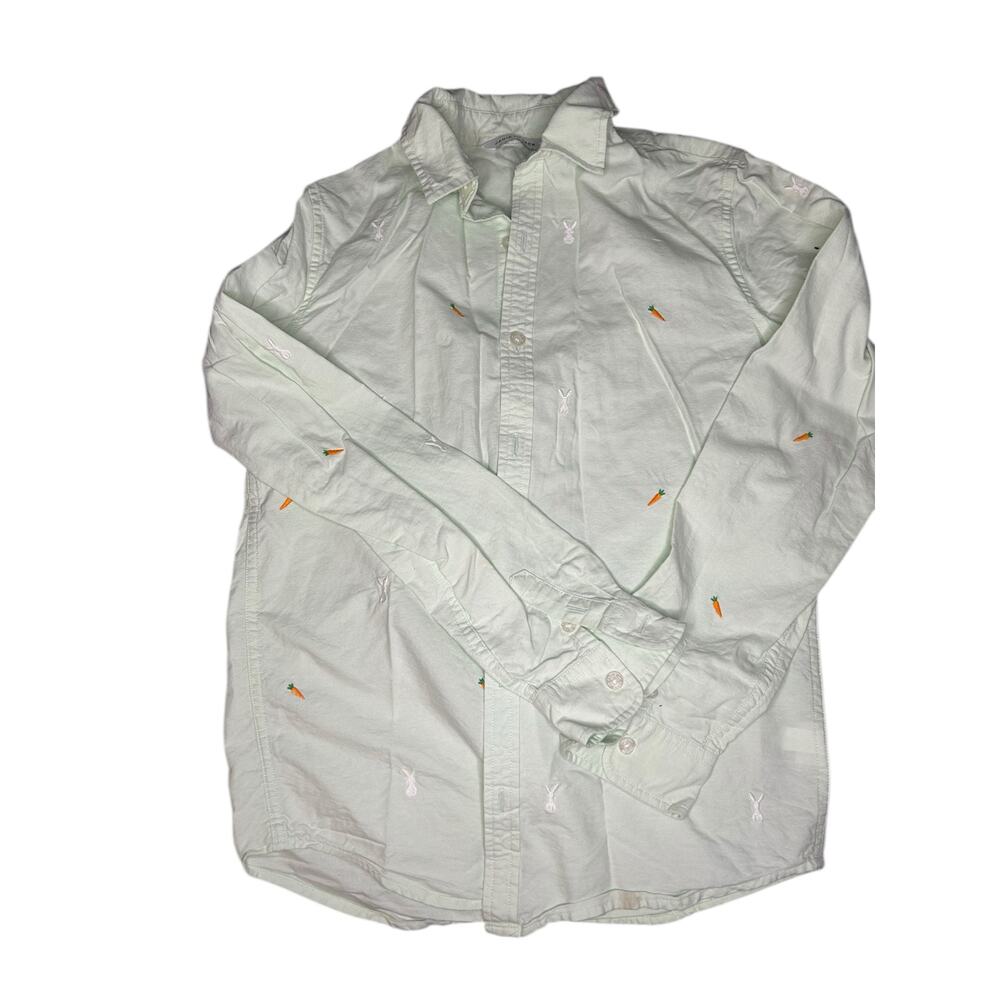 Janie and Jack light green carrot shirt size 14